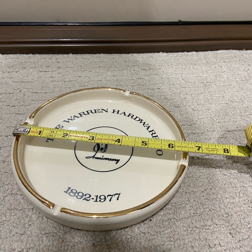 85th Anniversary Commemorative Ashtray with Gold Trim - Picture 4 of 4